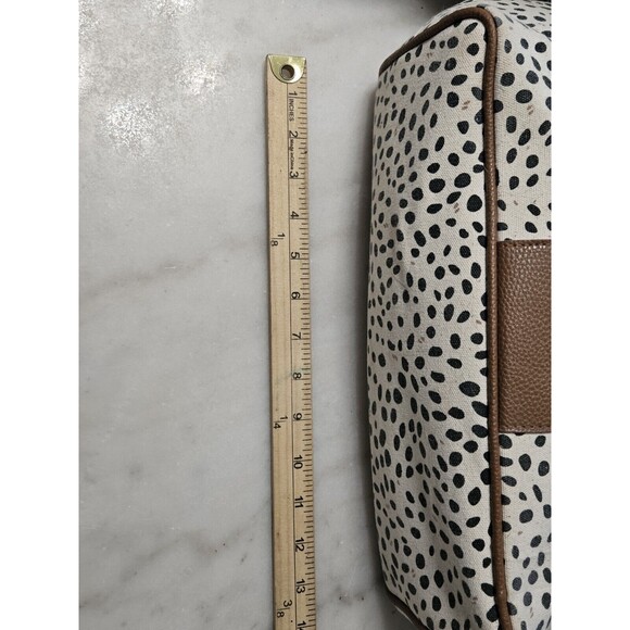 Marley Lilly Monogrammed Spotted Weekender Leopard Print Wide - Picture 8 of 10